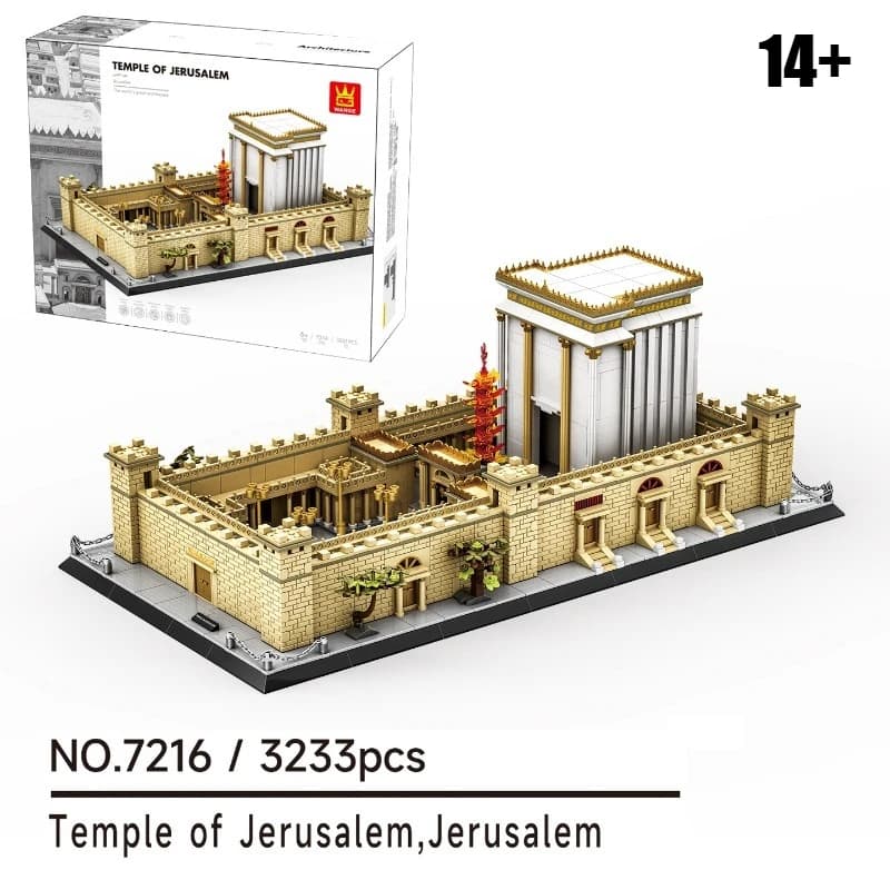 3233PCS Tempio creativo di Gerusalemme, Gerusalemme Building Blocks Architettura Mattoni da costruzione Giocattolo regalo per bambini adulti