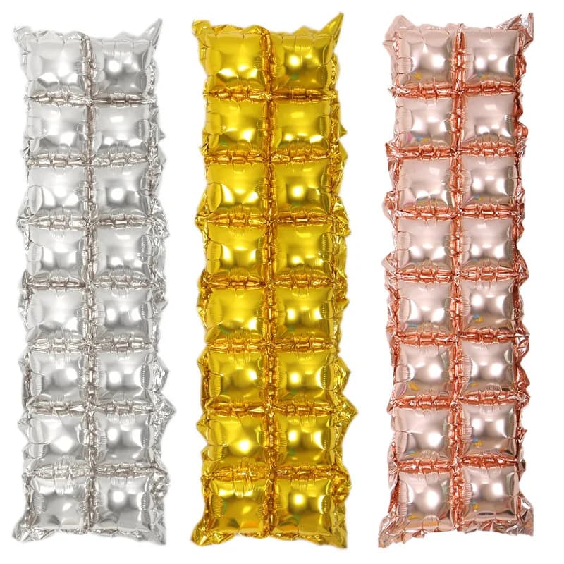 Nuovo Prodotto: Pellicola Decorativa per Pareti, Palloncini a Doppia Fila, Tenda a Pioggia Quadrata, Decorazione per Feste, Tenda di Palloncini, Parete di Palloncini