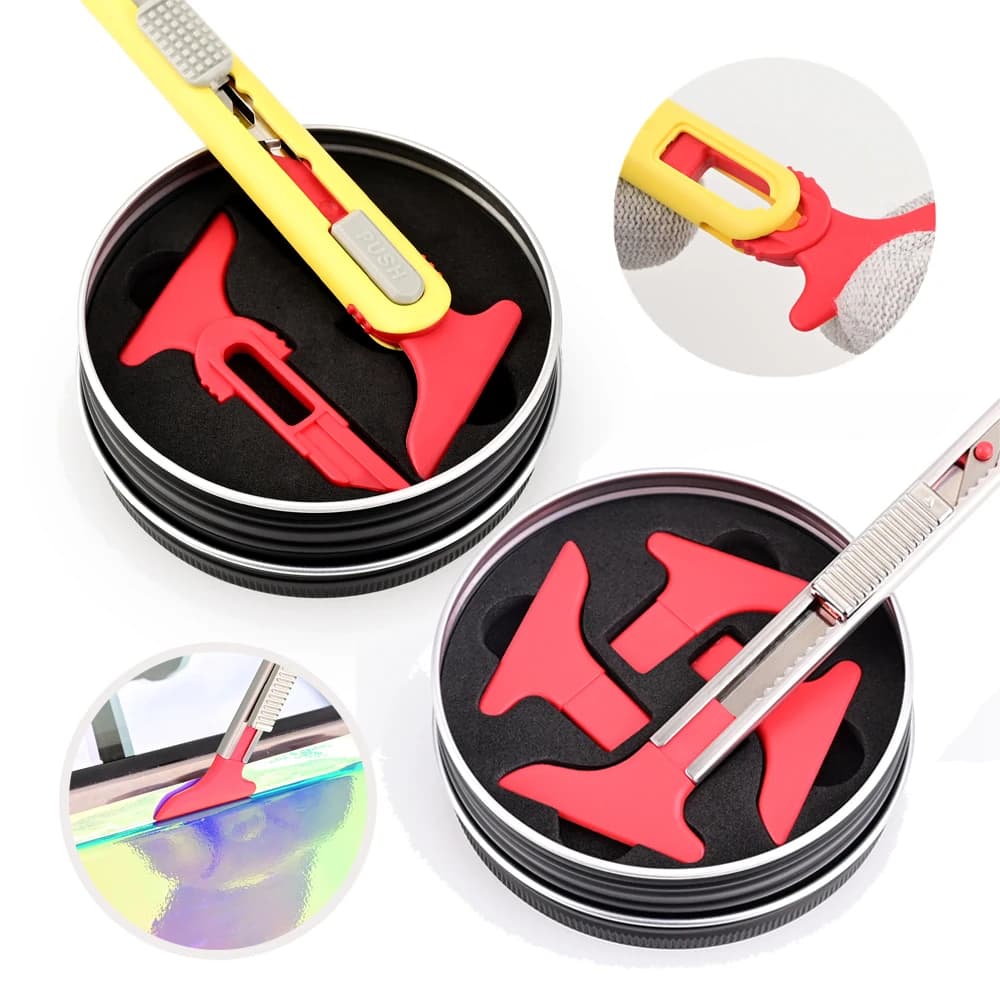 FOSHIO Testina 2-in-1 per Sigillatura e Rifinitura Bordi per Coltello Originale NT, Strumento per Taglio Pellicole Viniliche per Car Wrapping