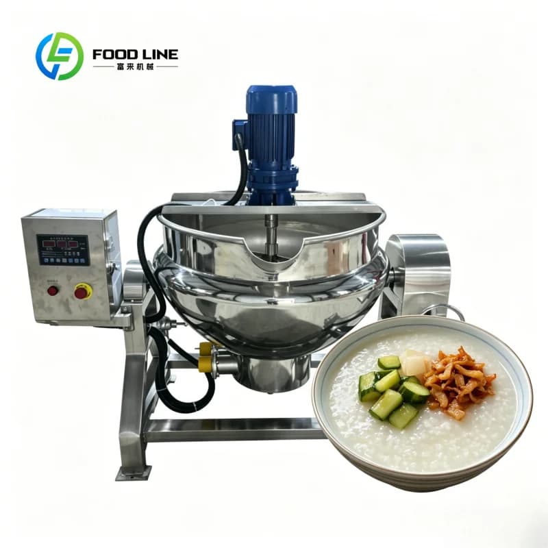 Jacketed Kettle Customized Wholesale 300L 500L Industrial Cooking Pot Gas Steam Electric Heating With Mixer