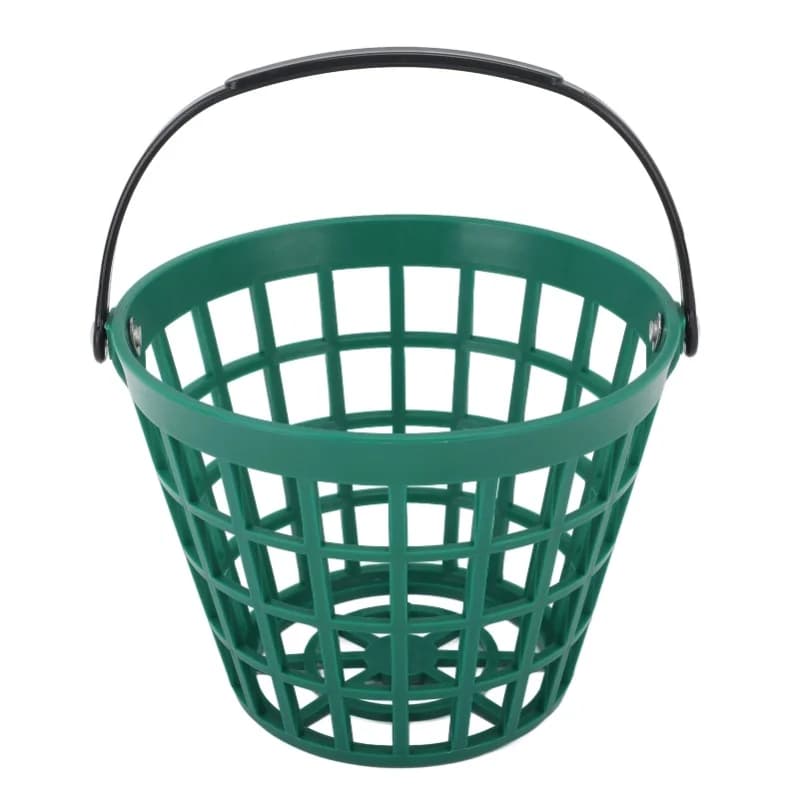 Cestino per palline da golf, contenitore per palline da golf con manico, secchio per palline da golf in nylon e plastica, verde, contiene fino a 25 pezzi