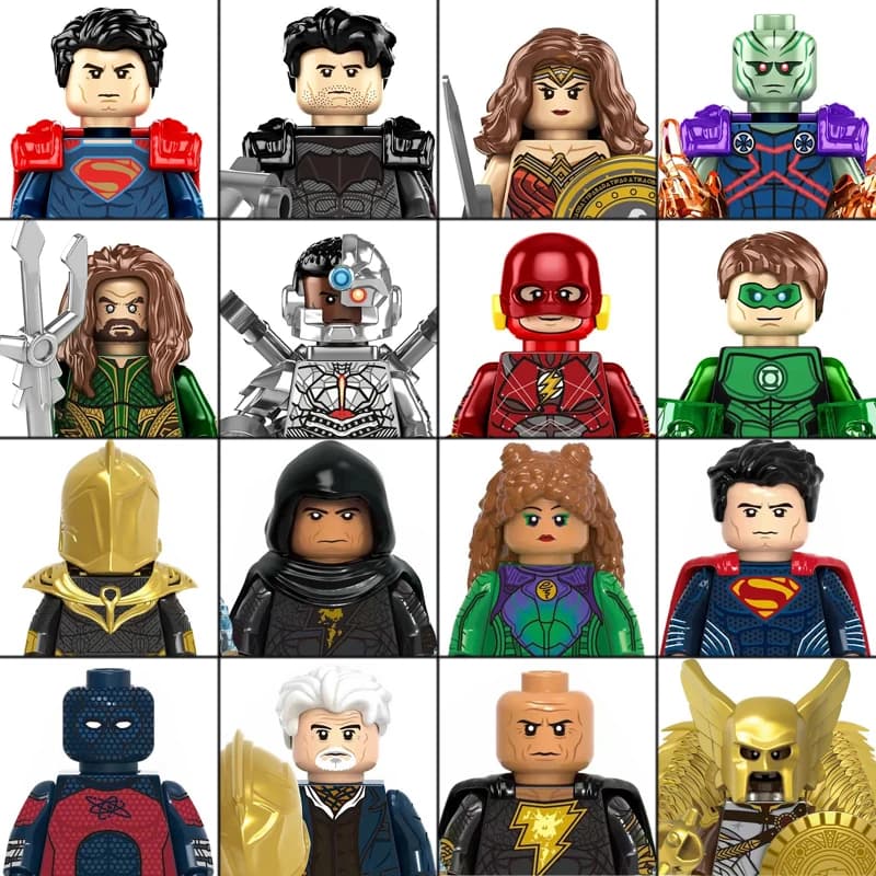 Serie di Blocchi da Costruzione di Supereroi dei Fumetti, Mini Action Figure, Modelli Classici di Supereroi dei Cartoni Animati, Kit di Mattoncini, Giocattoli, Regalo per Bambini