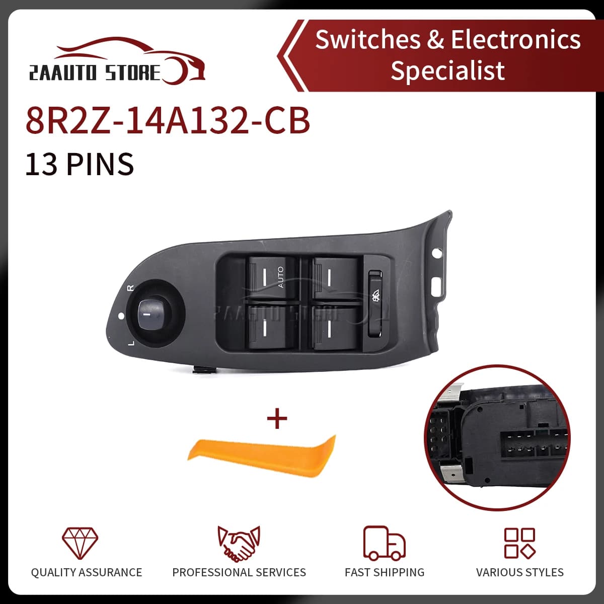 Pulsante interruttore di controllo finestra sollevatore automatico mano destra per Ford Falcon serie FG berlina accessori auto 8R2Z-14A132-CB 8R2Z14A132CB