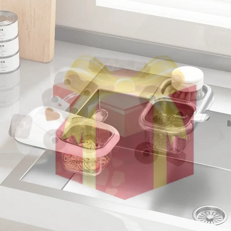 Cestello per lavello con ventosa, scolapiatti e portaoggetti, filtro per lavello da cucina per la prevenzione degli intasamenti, per il lavaggio di frutta e verdura