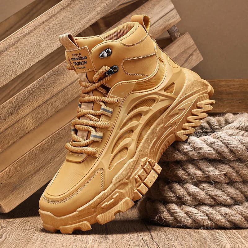 Stivali da uomo Outdoor impermeabile stivaletti da uomo piattaforma da lavoro scarpe antinfortunistiche per uomo scarpe da trekking Casual Sneakers da uomo traspiranti