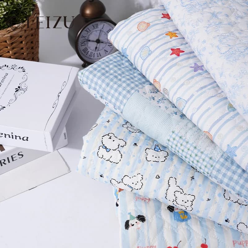 0.5/1/2 Metri Cartoon Stampato Tessuto di Cotone Trapuntato Stella Luna per Trapuntato Autunno Inverno Giacca Cappotto Borsa Giacca Abbigliamento Cucito