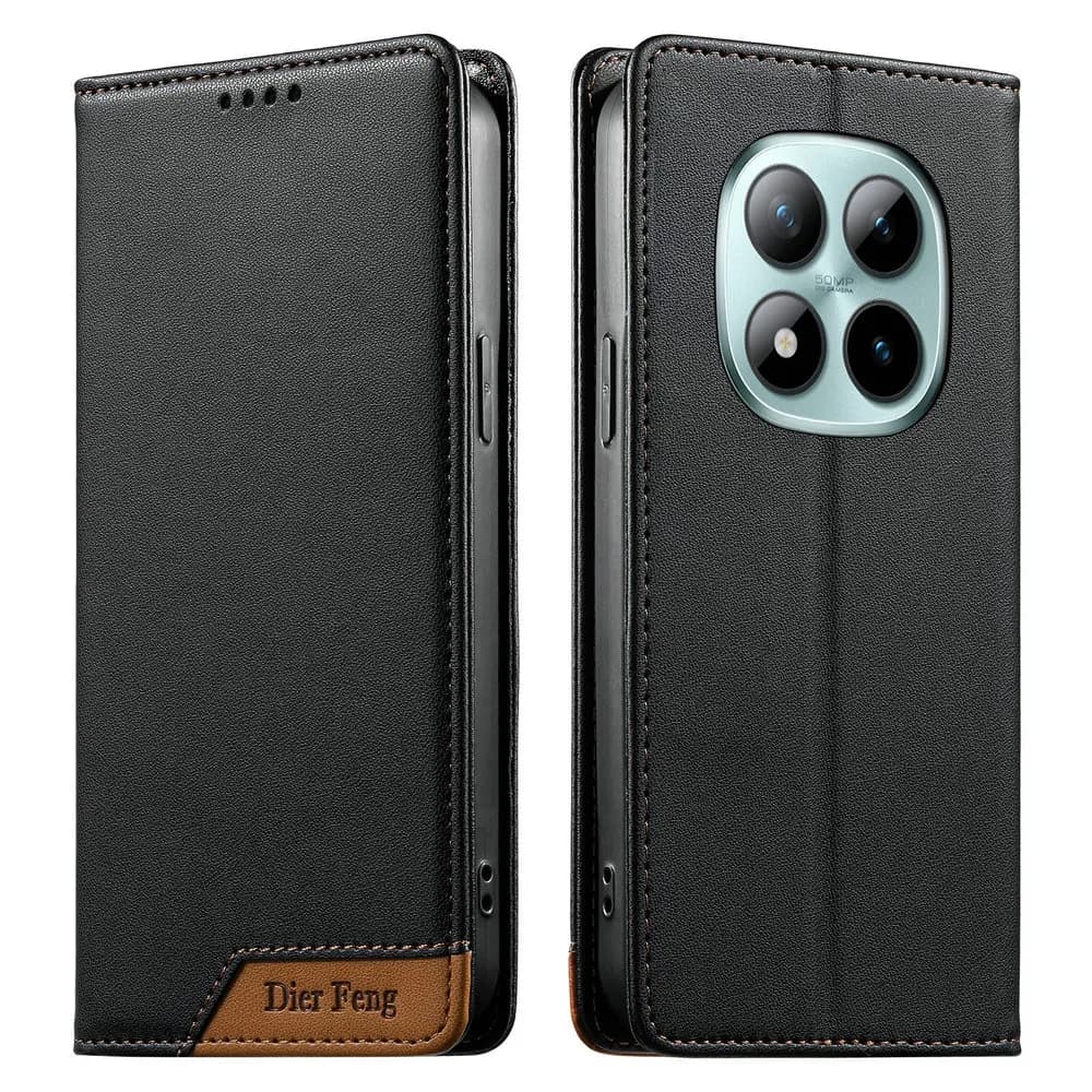 Custodia a Libro in Pelle RFID Magnetica per Xiaomi Redmi Note 15 Pro Plus 5G e Redmi Note 15 Pro 4G