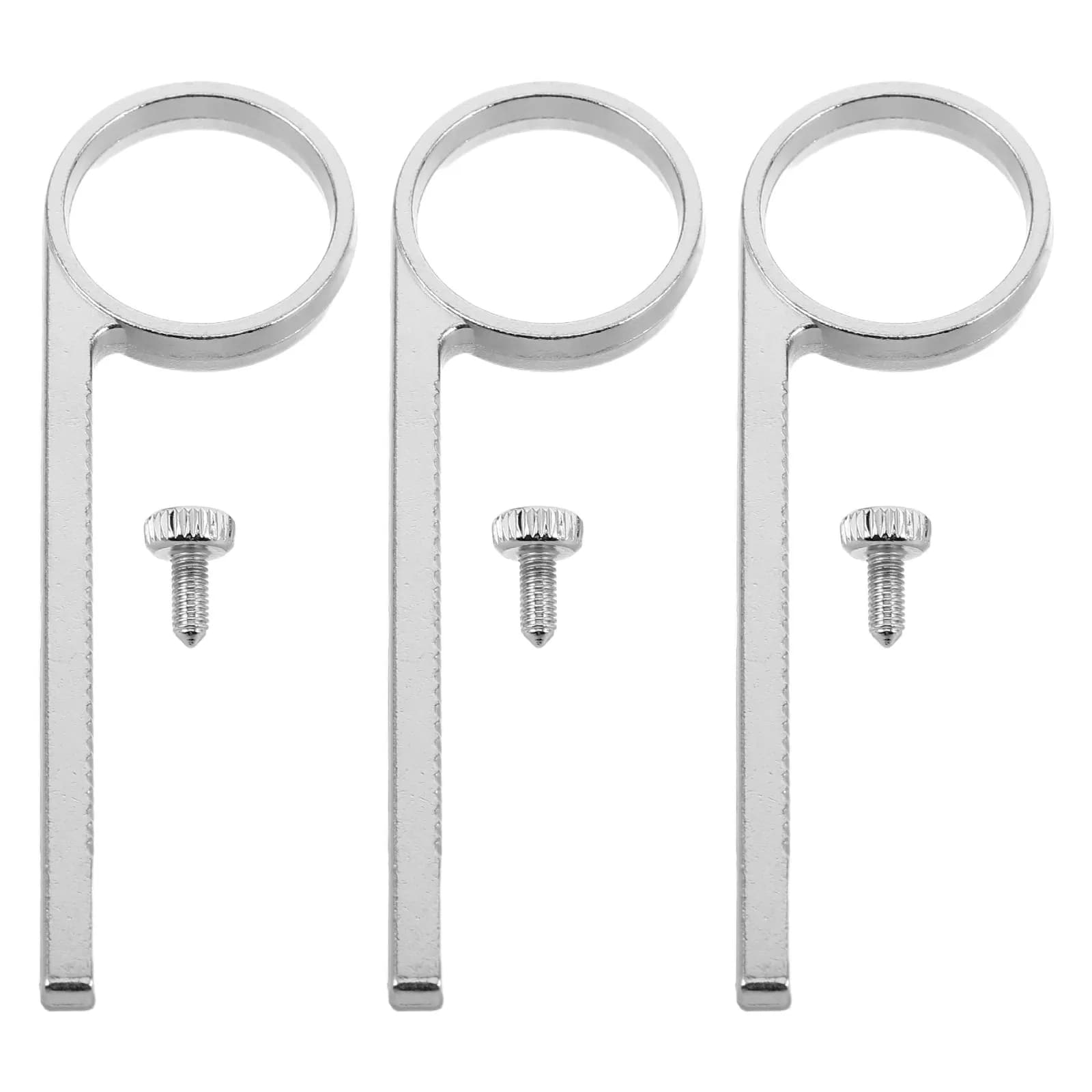 3Sets Trumpet Valve Slide Ring Metal Finger Pull Accessory Ergonomic Grip Tool for Instrument Band Practice Slide Pull Ring