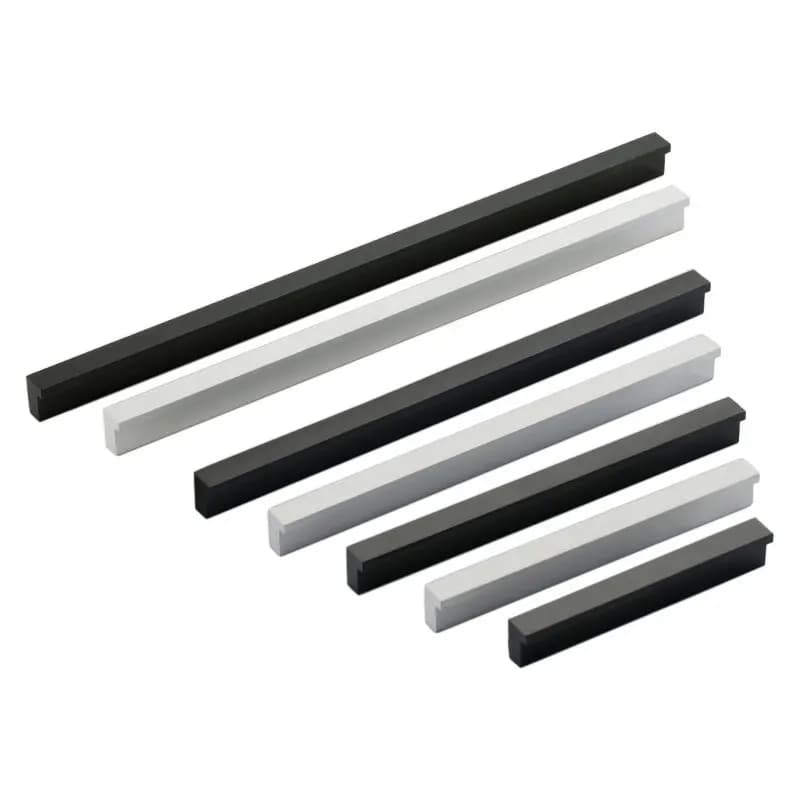 Maniglia per armadio moderna e minimalista in lega di alluminio nera Maniglia per porta dell'armadio Maniglia per cassetto dell'armadio Cassettiere per cassetto della camera da letto