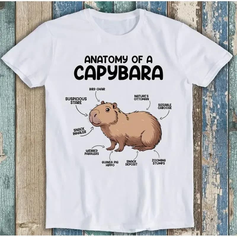 Anatomy Of A Capybara Cute Animal Meme Funny T Shirt 1895