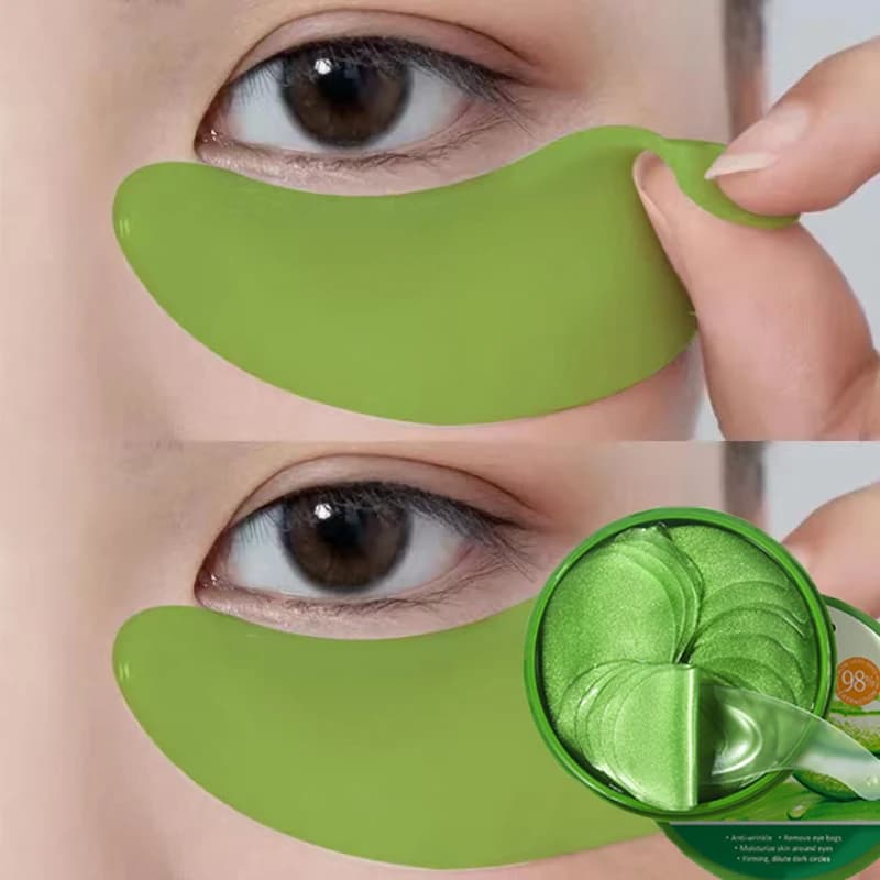 30/60 paia di maschera per gli occhi lenitiva al collagene di Aloe Vera allevia Edema occhiaie Gel idratante idratante duraturo maschera per gli occhi cura degli occhi