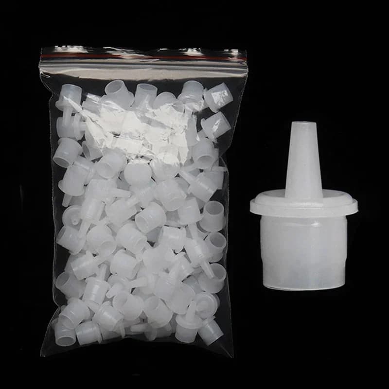 vvocci 20 Pezzi Bottiglie per Ciglia Finte con Tappo, Strumenti per Extension Individuali, Contenitore per Adesivo, Tappo per Bottiglia, Supporto per Adesivo