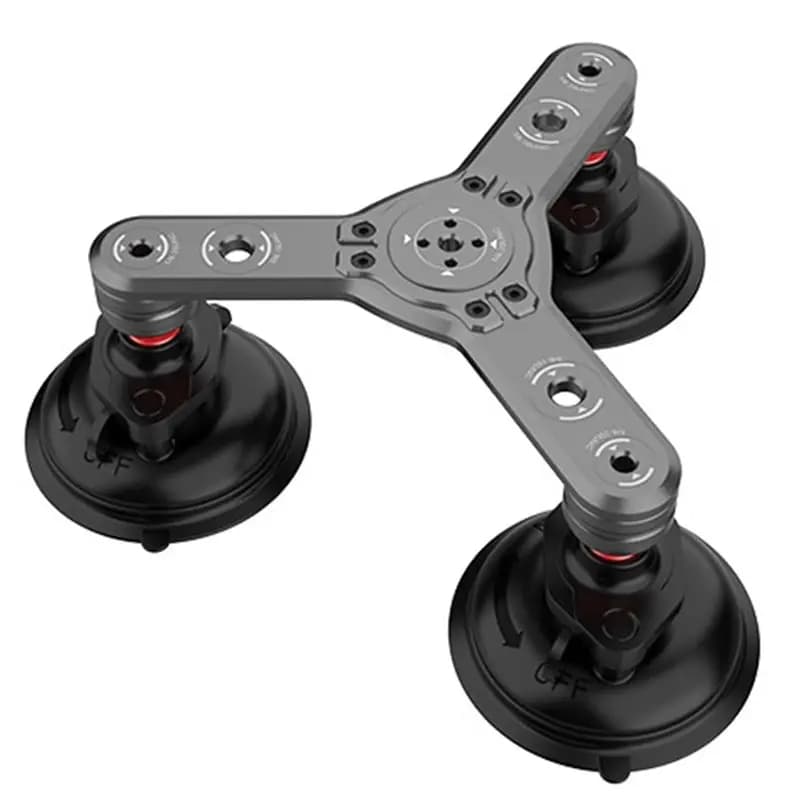 Supporto per fotocamera da auto B50B in lega di alluminio 360 ° Supporto a ventosa regolabile per cellulari e action camera