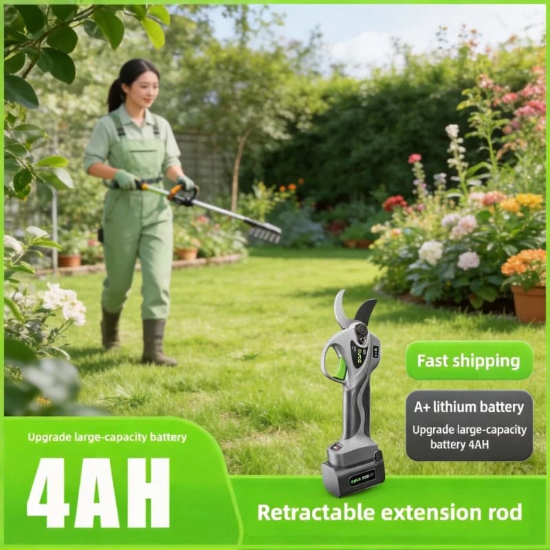 Forbici Elettriche a Batteria al Litio Ricaricabili per Giardinaggio, Alta Efficienza, Durevoli, Portatili e Leggere