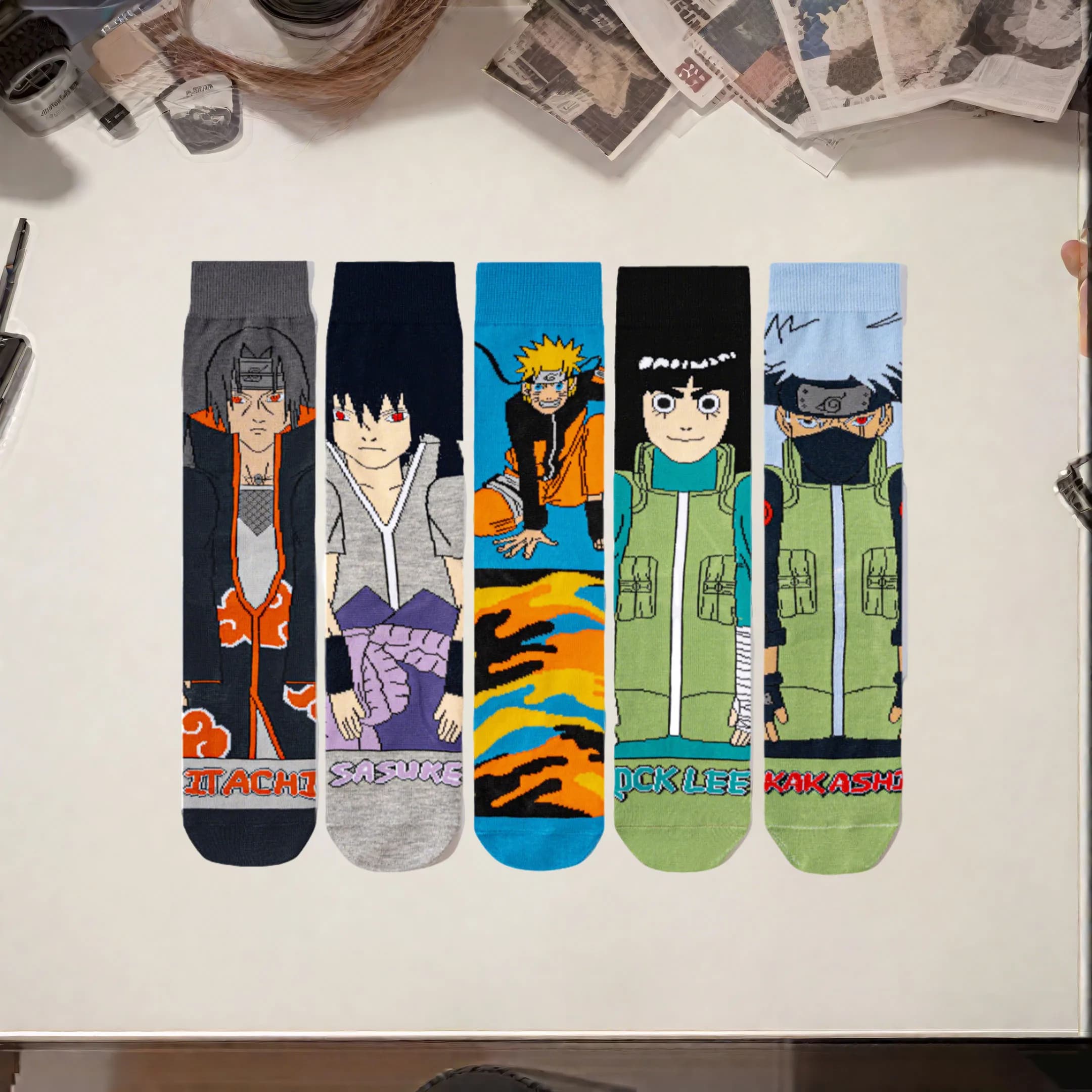 1 Pair Naruto Anime Series Knitted Long Socks Unisex