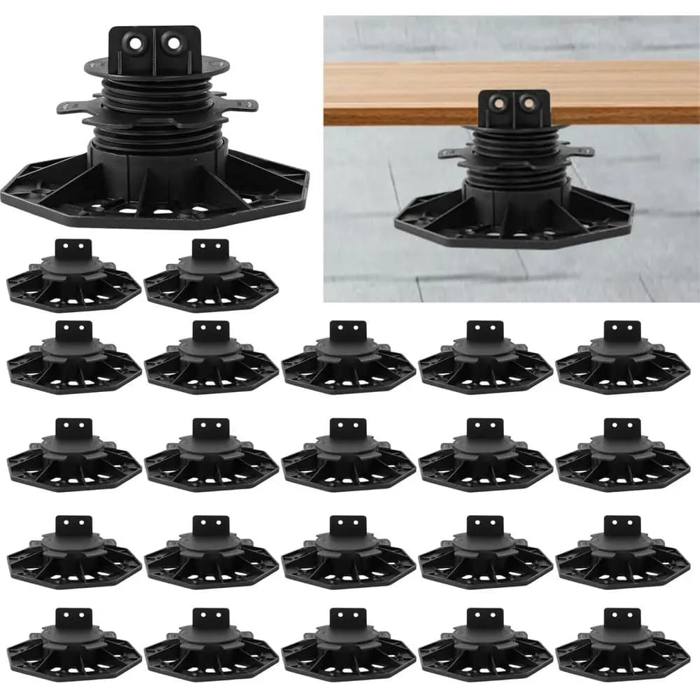 Versatile Floor Supports, Height Adjustable from 1-3/16 to 2-3/4, Base for Terraces