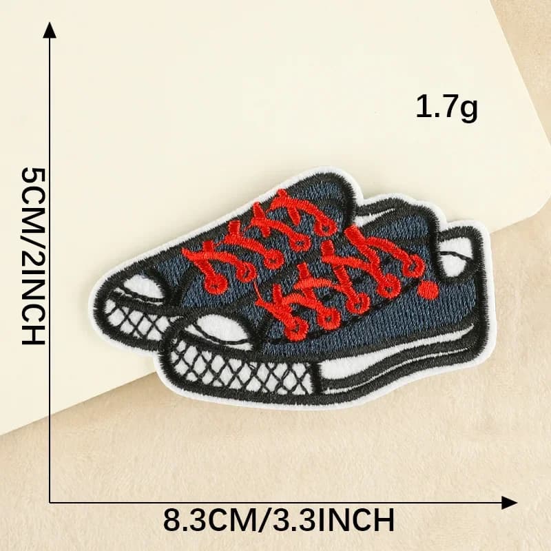 Scarpe da ginnastica Patch termoadesive per abbigliamento Cucire/ferro su toppe ricamate per jeans Cappelli Borse Abbigliamento