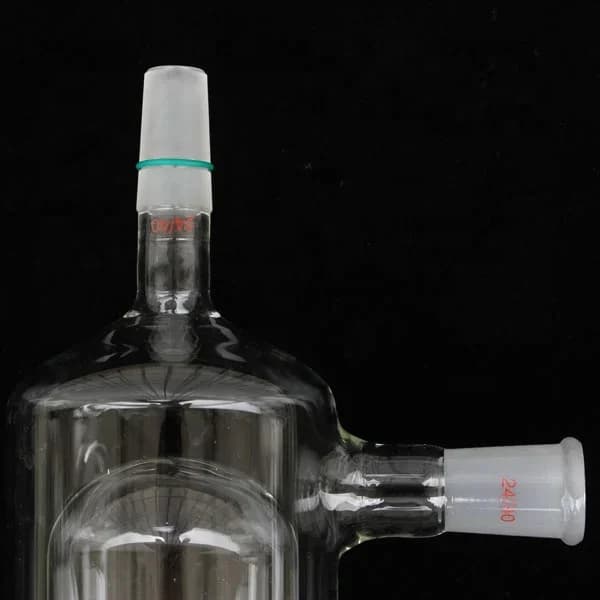 Glass cold trap for laboratory 2026, 2L, with O-ring, joints OD 100mm 24/40, inner round shape, cold glass trap