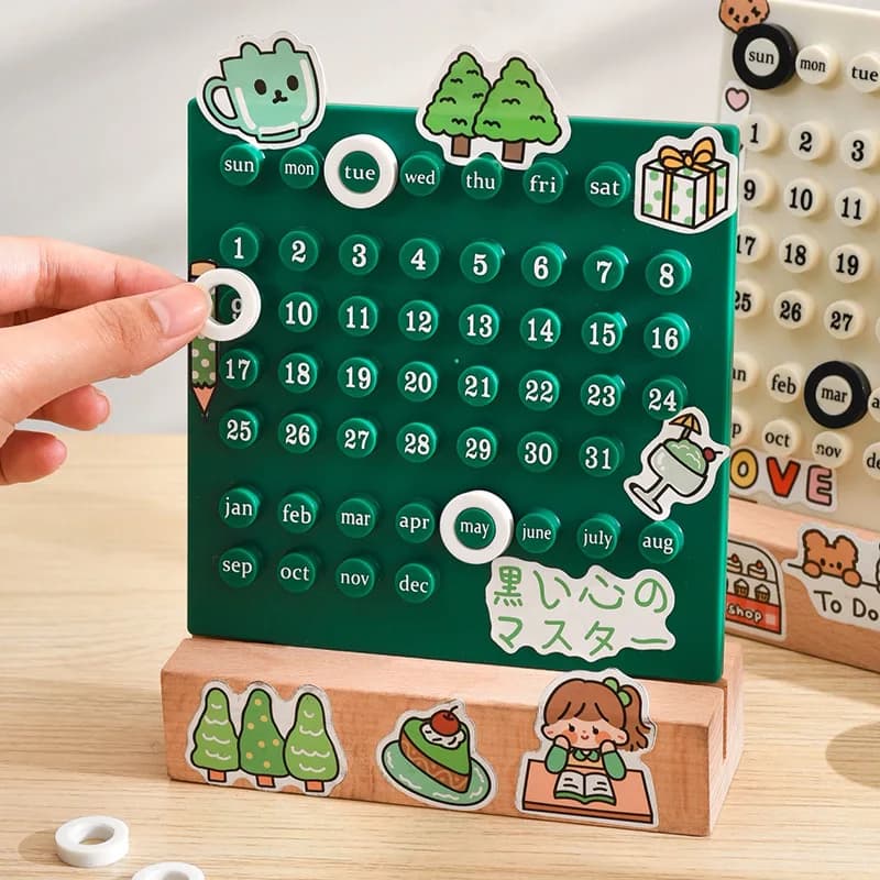 Perpetual calendar manual diy ring table calendar table decoration acrylic calendar countdown reminder plate