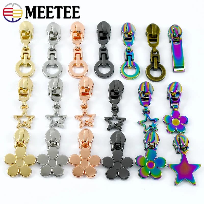 5/10/20 pezzi 5 # Cursori per cerniere in nylon Estrattore per cerniere Borse per la testa Decorazione di abbigliamento Teste per cerniere Kit di riparazione Accessori per cucito fai-da-te