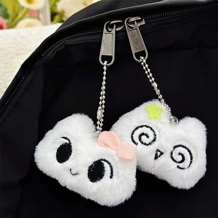 Nuovo Ciondolo Bambola Gatto in Peluche Carino, Ciondolo per Zaino a Cuore da Ragazza, Portachiavi Super Carino, Gioiello Bambola