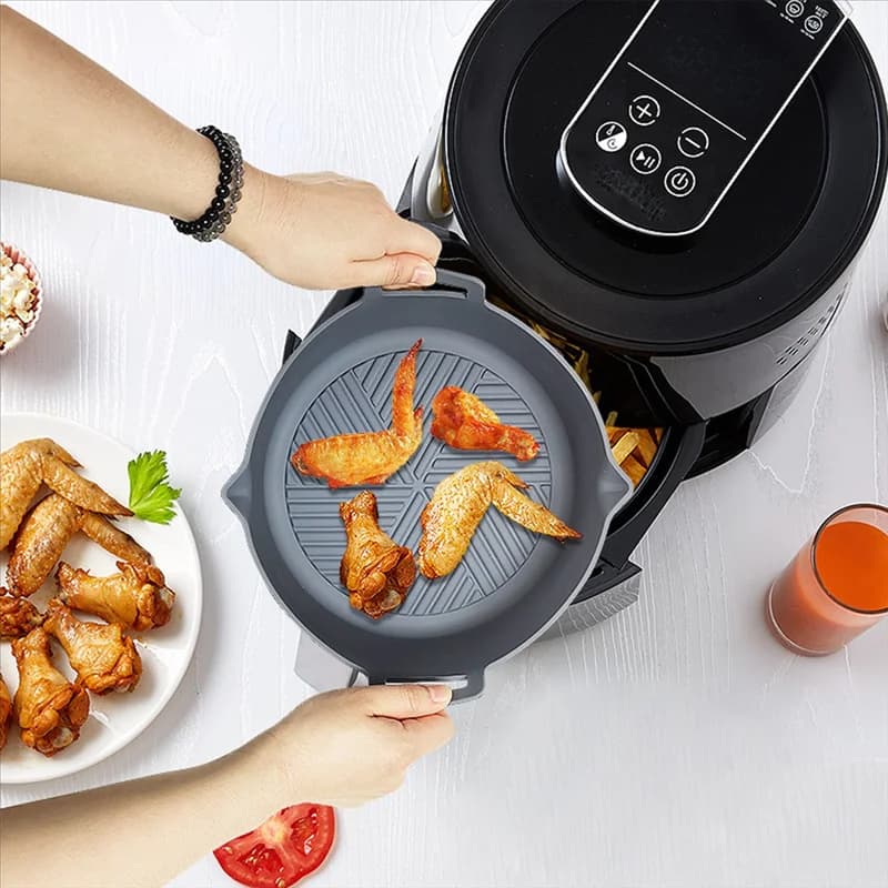 1 pz quadrato friggitrice ad aria vassoio per pentola resistente al calore cottura degli alimenti per accessori Airfryer A