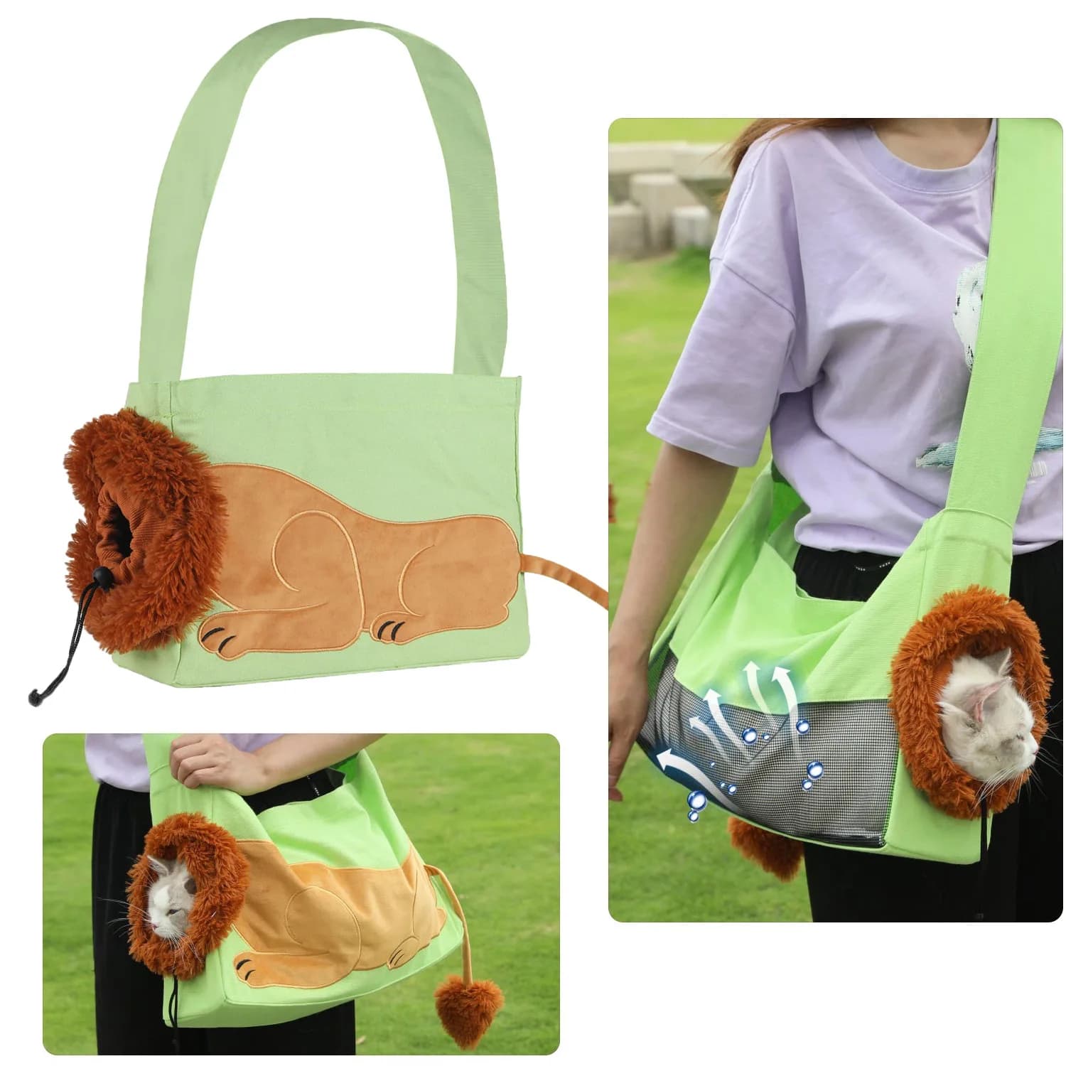 PetBag Borsa tote creativa per animali domestici per gatti e cuccioli Borsa a tracolla Piccola borsa a tracolla per cani