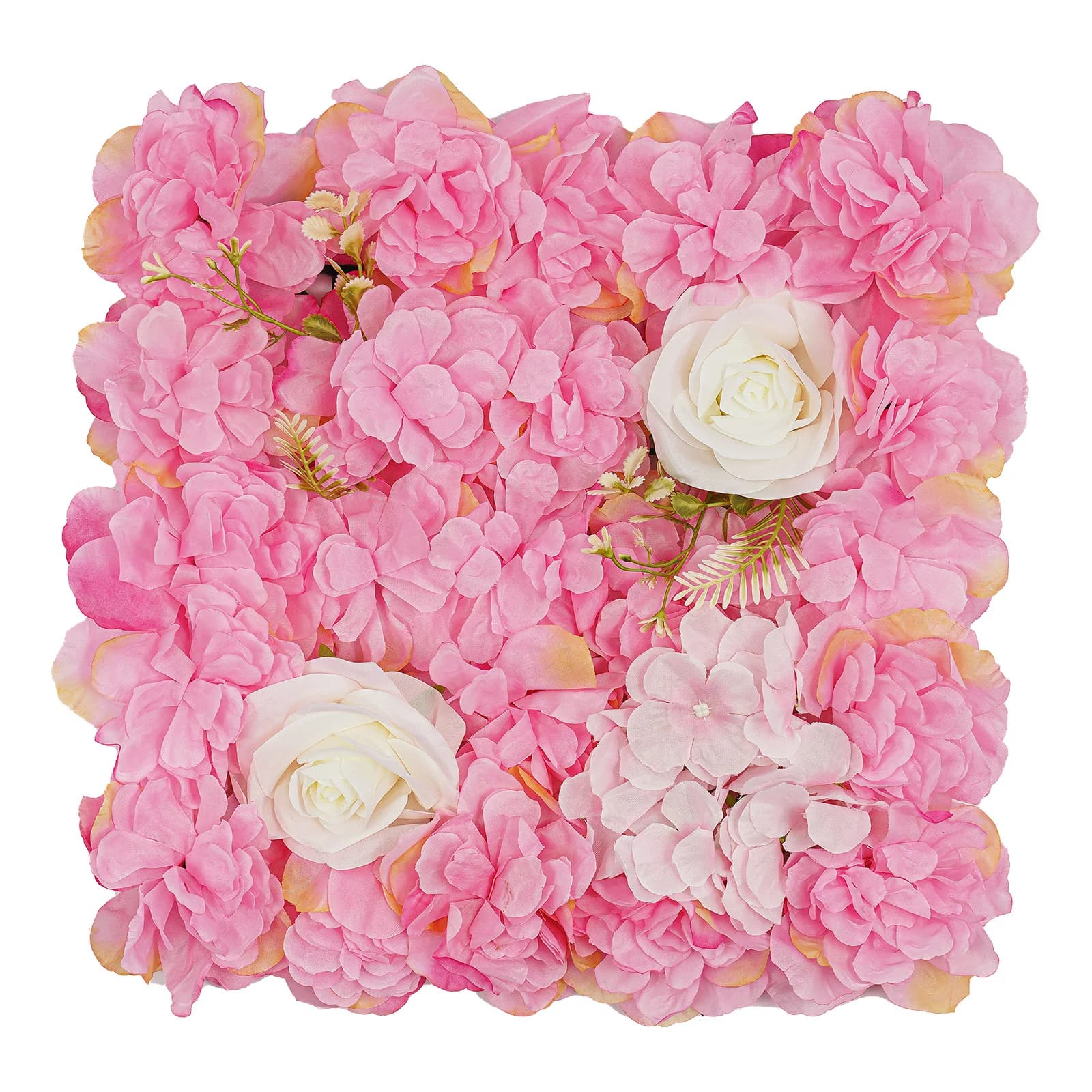 12 PZ Pannelli Murali di Fiori Artificiali + 100 * Fascette 38*38 cm Fiore Artificiale Parete Sfondo Fiore Pannelli Murali Rose Decorazioni Per La Casa