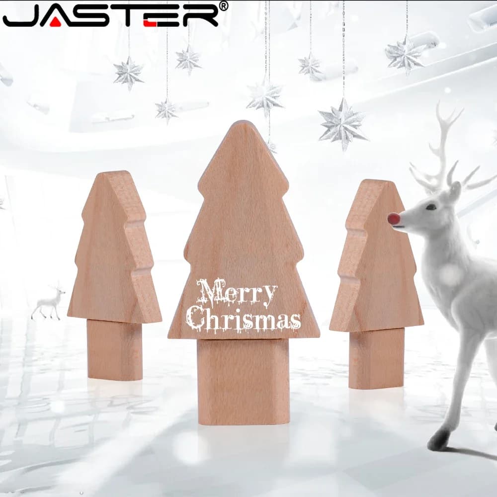 JASTER Chiavetta USB Buon Natale Pen Drive Regali creativi Memory Stick Logo personalizzato gratuito Pendrive 128 GB 64 GB 32 GB 8 GB Disco U