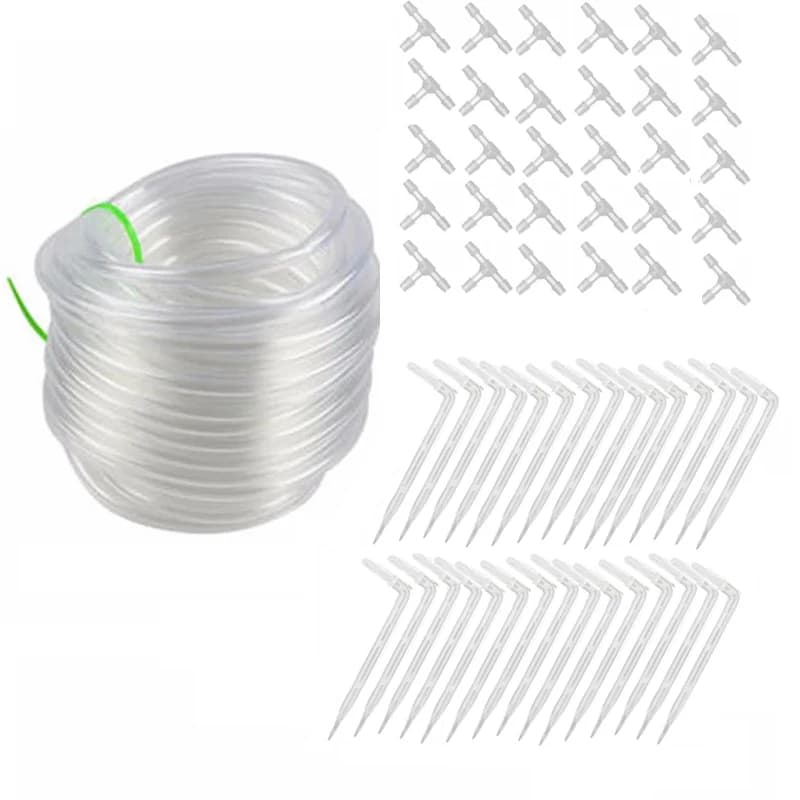 Dispositivo di irrigazione automatico Connettore rapido Connettore a croce a T Tubo dell'acqua da 5 m Accessori per sistemi di irrigazione con freccia a goccia