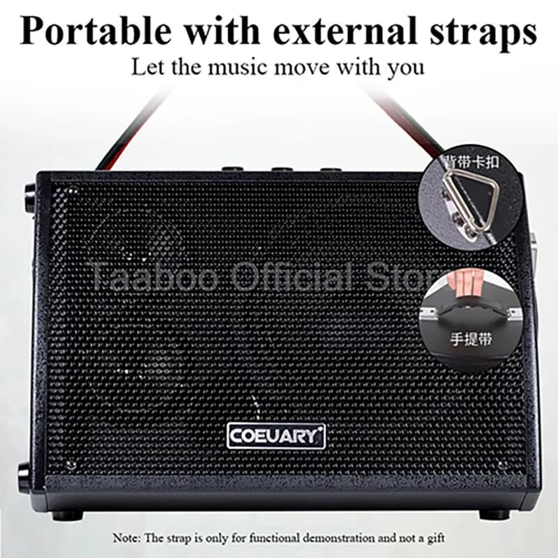 Altoparlante amplificatore per chitarra acustica da 8 pollici Sax Pianoforte Ukulele Pratica AMP Coro incorporato Riverbero Effetto di ritardo Altoparlante esterno 100W