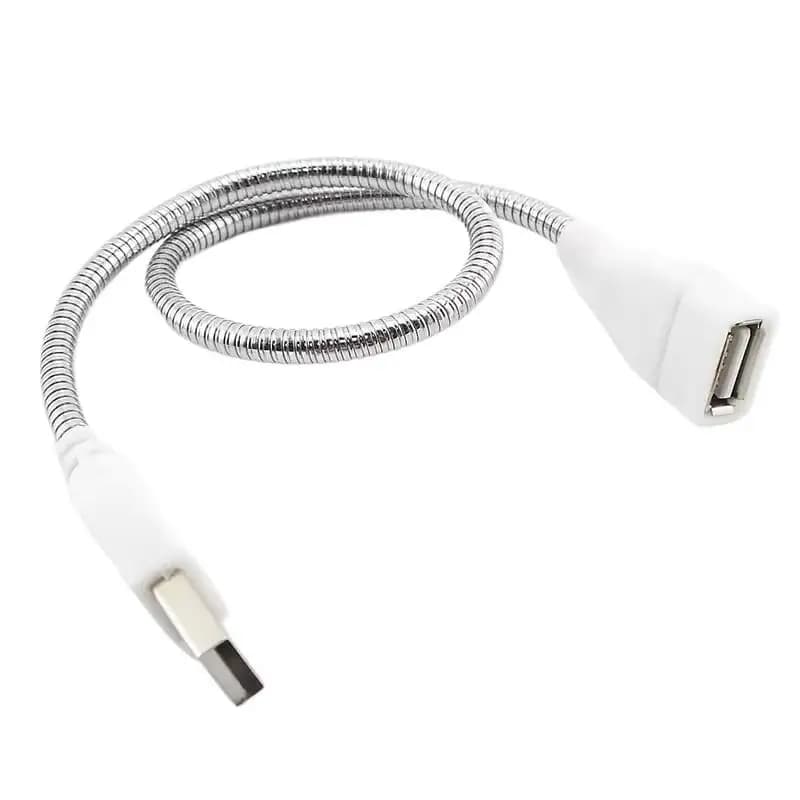 Cavo di prolunga USB con adattatore di alimentazione LED, da connettore maschio per ventola e alimentazione a cavo femmina, con tubo flessibile in metallo M20