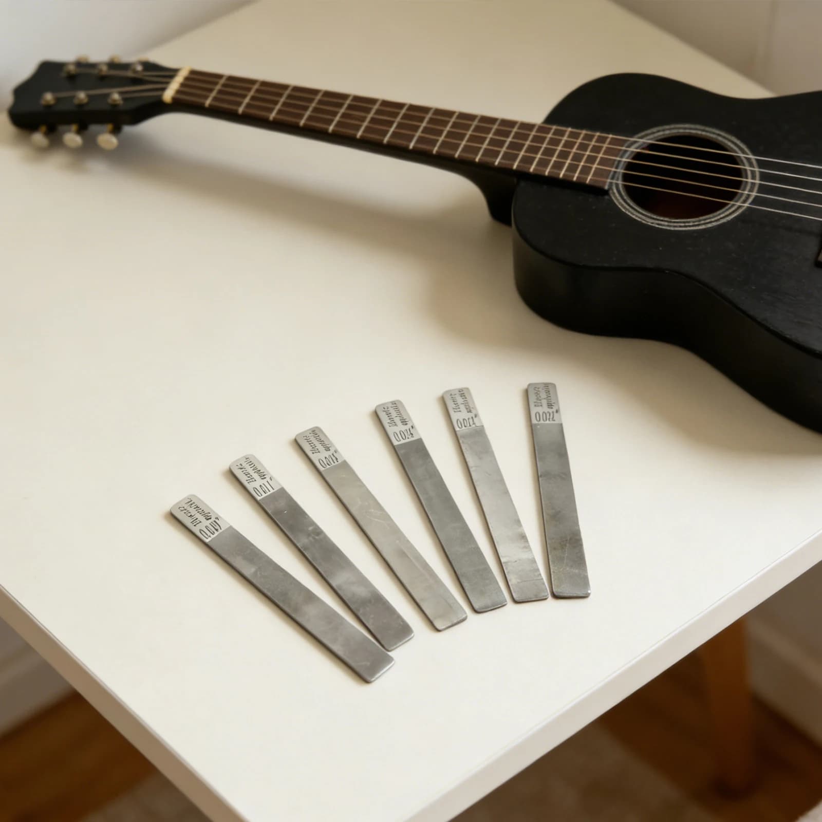 6Pcs Fret Crowning Files Slot Luthier Repair Tool Guitar Nut Frets Cleaning Tools for Electric Acoustic Guitars & Bass Care