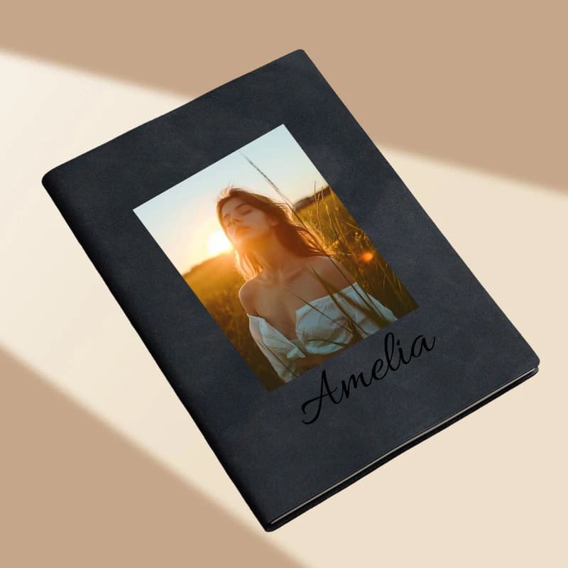 Personalized A5 Notebook - Festive Soft Faux Leather Journal, Ideal for Presents, Conferences & Offices, Safe Fastening