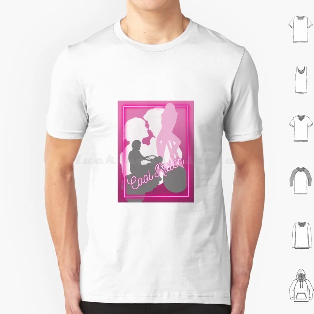 Maglietta Cool Rider Silhouette Art per uomo, donna, bambino, 6XL, Cool Rider Grease Grease 2 Pink Ladies, film, cultura pop degli anni '80