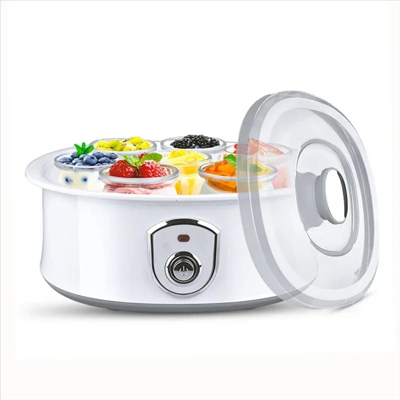 Macchina per Yogurt Automatica A26P con 7 Barattoli in Vetro, Fermentatore Elettrico per Enzimi, Natto e Vino di Riso, Spina EU