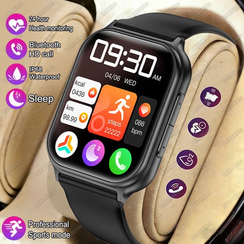 Nuovo Smartwatch Sportivo Professionale per Uomo e Donna, IP68 Impermeabile, Monitoraggio Frequenza Cardiaca e Sonno, Chiamate Bluetooth, GPS, Compatibile con Huawei