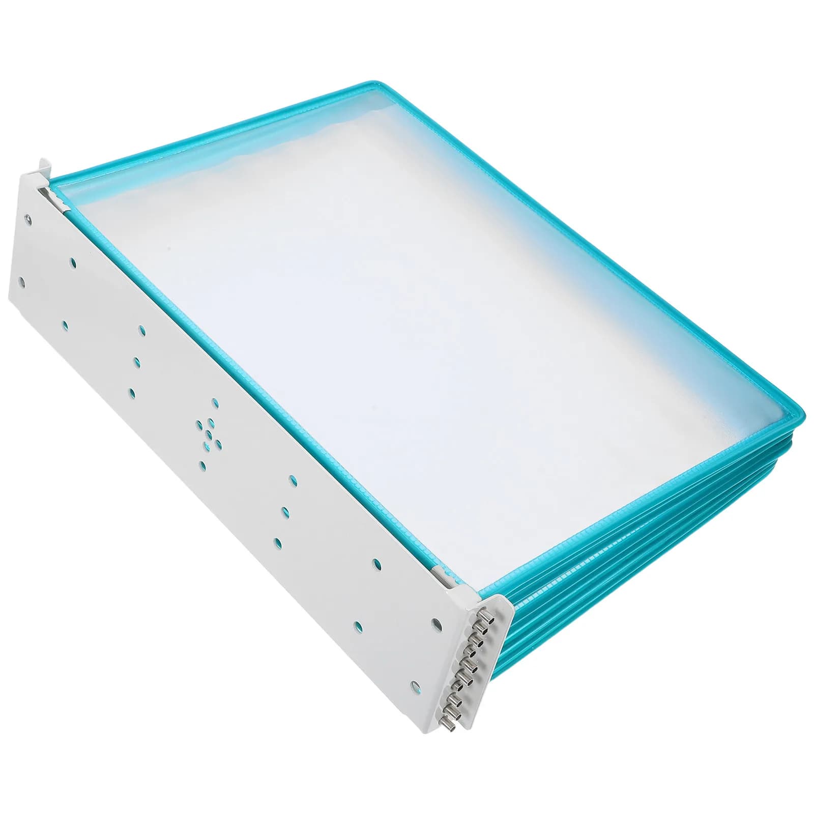 Wall Mount Flip File Organizer A4 Reference Holder Desktop Display Folder Metal PVC Catalog Rack Office Workshop Document