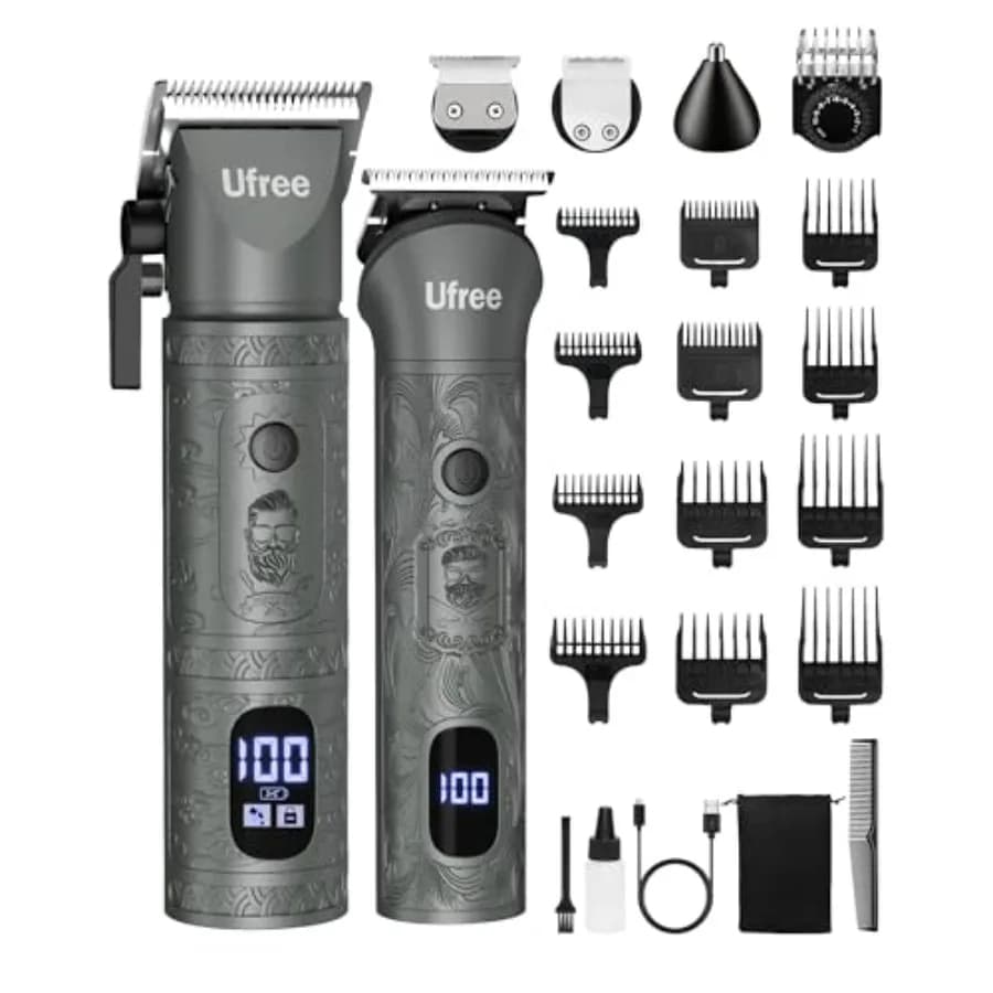 Professional Men's Trimmer Barba with Haircuts Barbiere Clippers and Trimmer Set Electric Shavers for Men Cordless