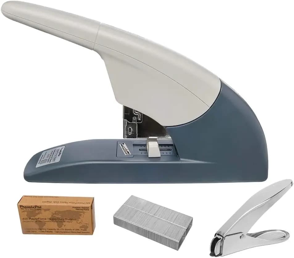 Cucitrice da Ufficio Professionale a Punto Piatto, Capacità 20-175 Fogli, Include 400 Graffette e Rimuovi Graffette