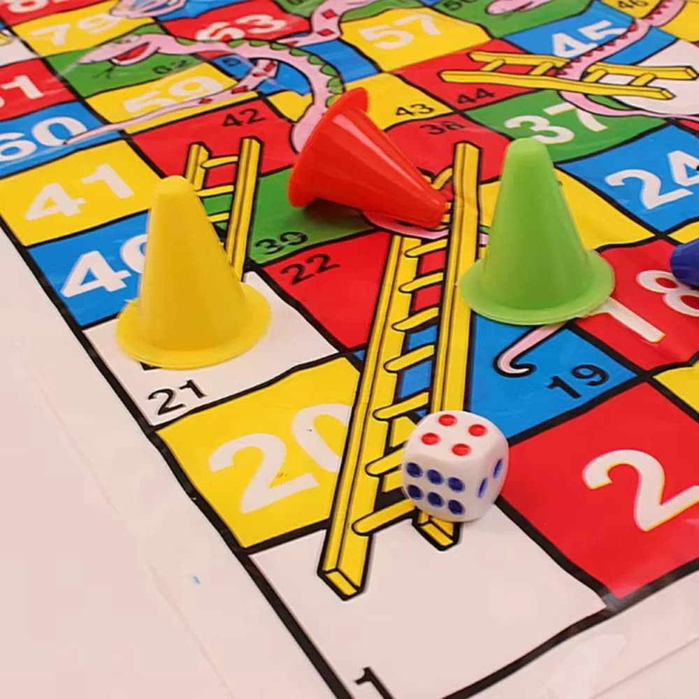 Snake Ladder Educational Toys Interesting Portable Flying Chess Family Party Board Game Set