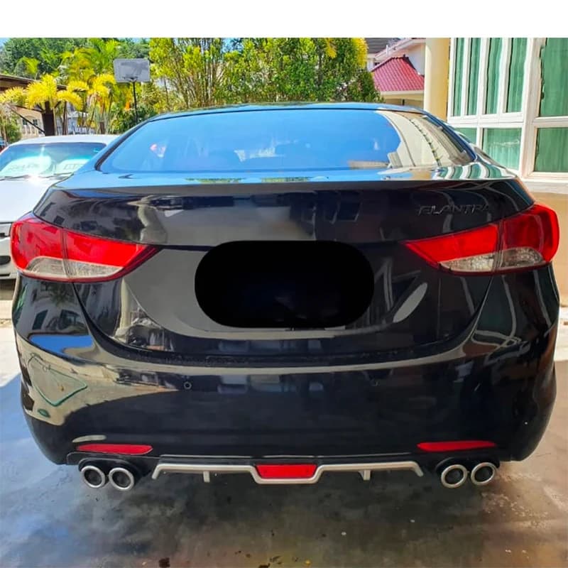 For 2006-2021 Hyundai Elantra 1.6L 1.5L Rear Diffuser Bumper Lips Splitter Spoiler Exhaust Tailpipe Body Kit Accessories
