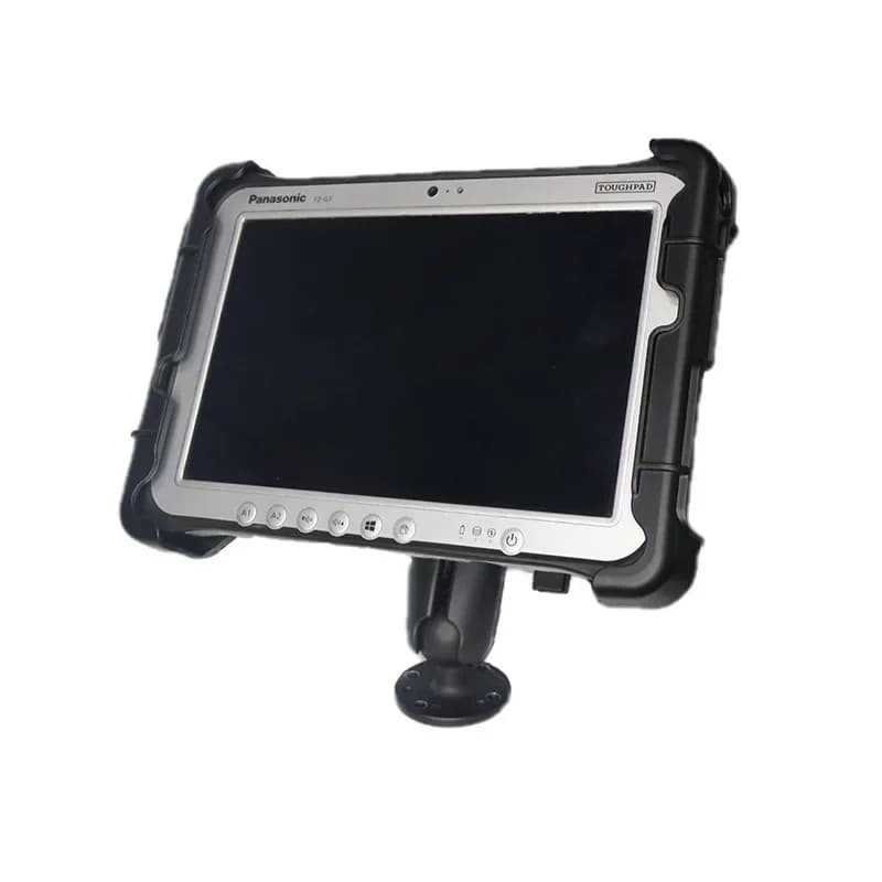 Perforated tablet support with 9 cm short arm or 15 cm medium arm for Panasonic FZ-G1, Panasonic FZ-G2 and more