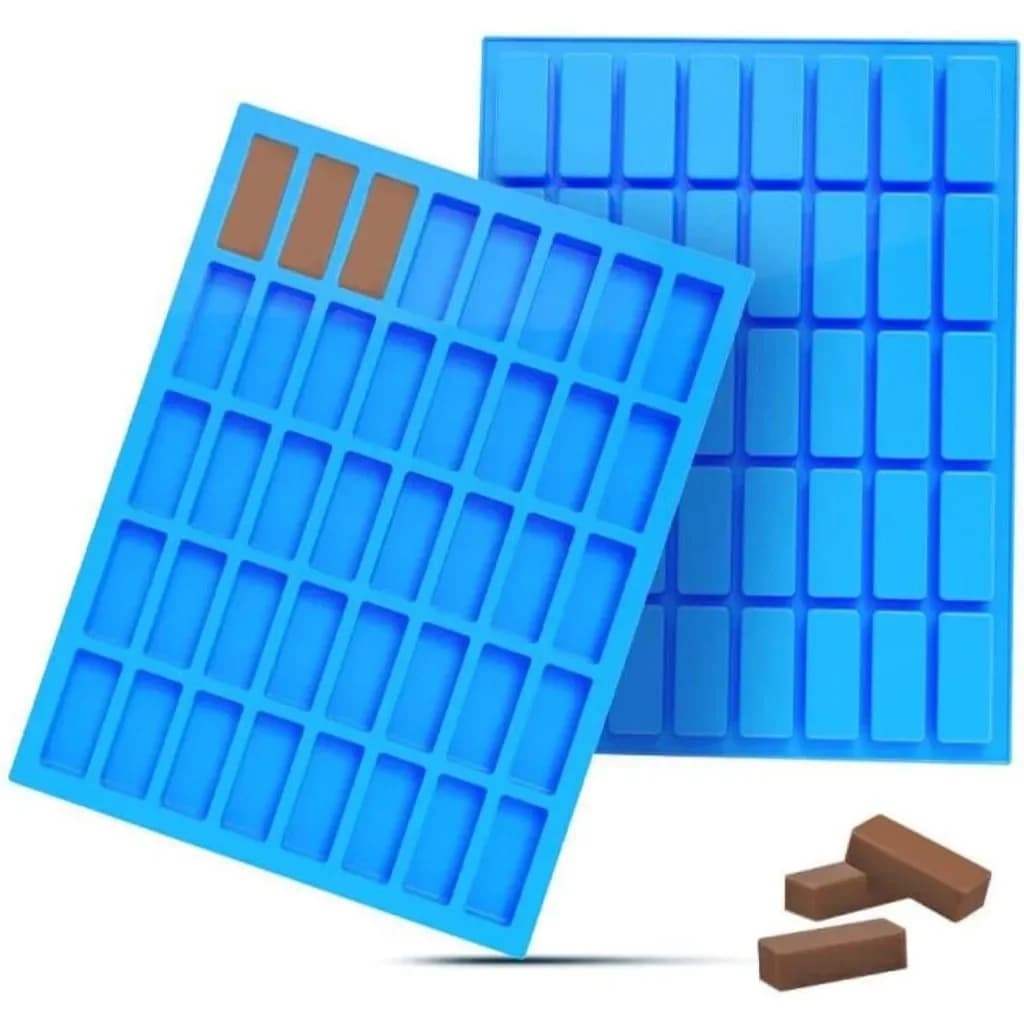 1-2 PCS 40 Cavity Narrow Rectangle Silicone Caramel Candy Molds | Chocolate Bar Mold for Truffles,Praline, Brownie,Ice Cube Tray