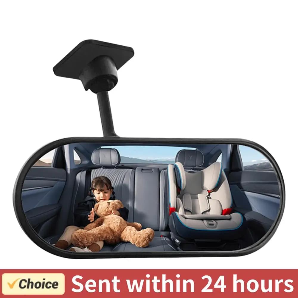 Specchio per auto per bambini Supporto adesivo Monitor per sedile posteriore grandangolare Specchietto retrovisore automobilistico per osservazione del bambino per osservazione dei bambini