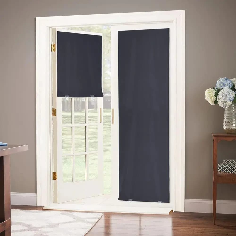 Thermal Insulated UV-Blocking Privacy Curtain, 26W x 68H, Black