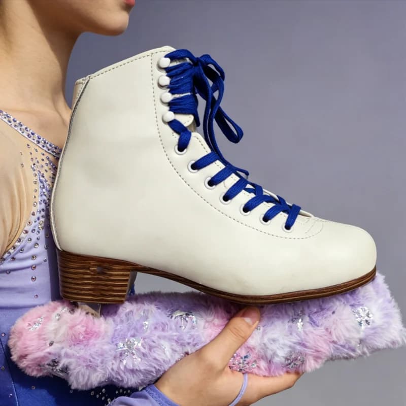 Three layer thick Plush Figure Skate Blade Covers , Soft Ice Skating Blade Protector Guards for Ice Skates Accessories`