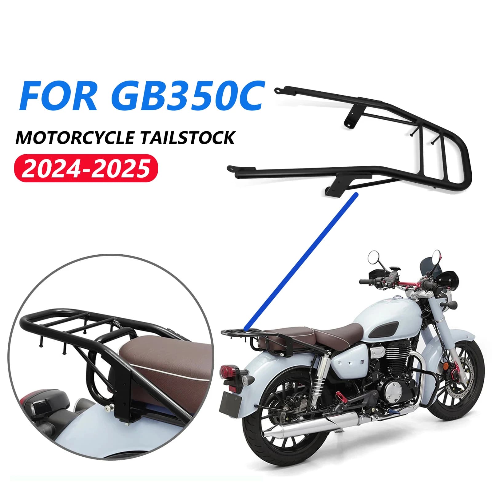 Pannier Deck Bed Device For Honda GB350C GB 350C 350 2024 2025 Motorcycle Rear Luggage Rack Carrier Mount Backrest Cargo Holder