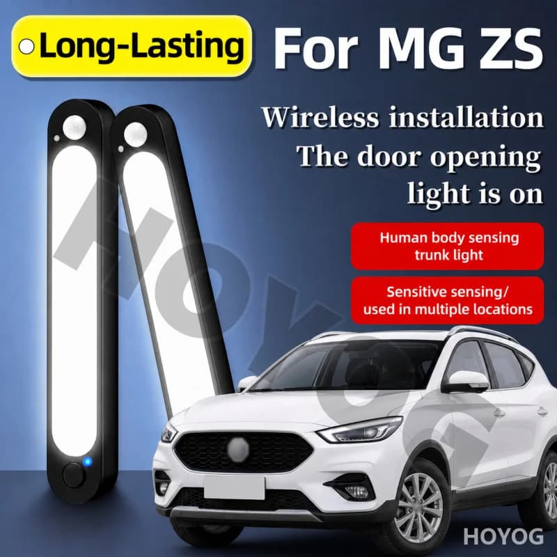 Luce LED per Bagagliaio Auto MG ZS 2017-2026, Lampada con Sensore Magnetico Ricaricabile USB Wireless, Illuminazione Compatta per SUV e Vano Posteriore