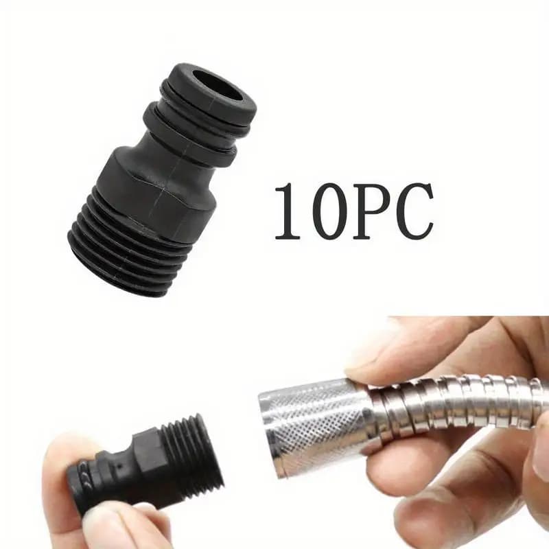 10Pcs 12 Inch Threaded Tap Adaptor Garden Water Hose Quick Connect Fitting Irrigation System Parts